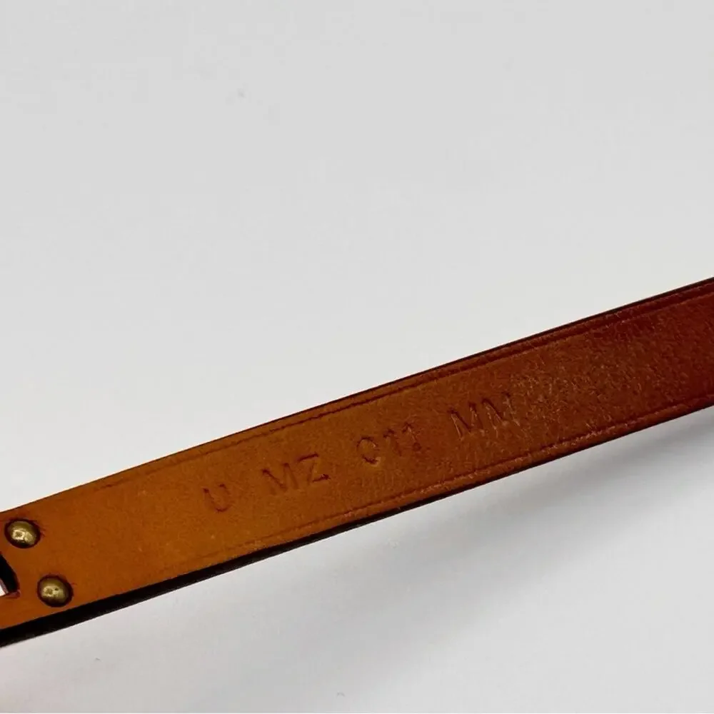 Hermes Mini Kelly Double Tour Brown Calfskin Leather Rose Gold Plated Bracelet - Picture 8 of 11